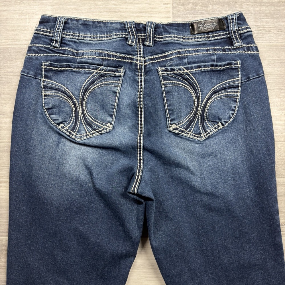 Royalty for Me WannaBettaButt Blue Skinny Jeans Women's Size 10 Embroidered